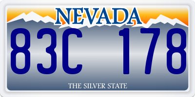 NV license plate 83C178