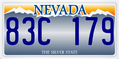 NV license plate 83C179
