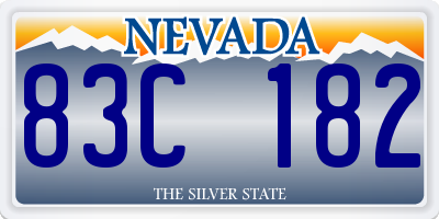 NV license plate 83C182