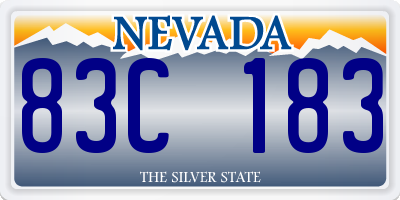 NV license plate 83C183