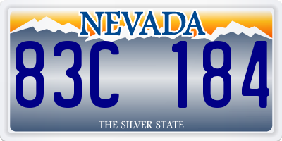 NV license plate 83C184