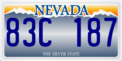 NV license plate 83C187