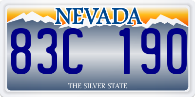 NV license plate 83C190