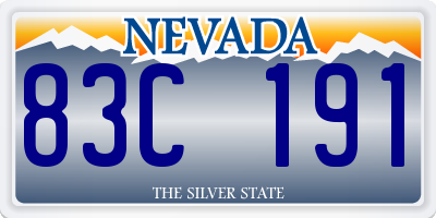 NV license plate 83C191