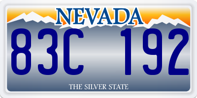 NV license plate 83C192
