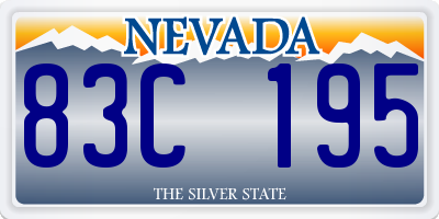 NV license plate 83C195