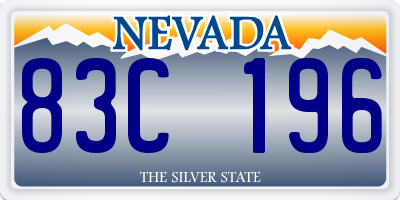 NV license plate 83C196