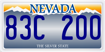 NV license plate 83C200