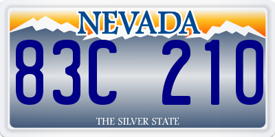 NV license plate 83C210