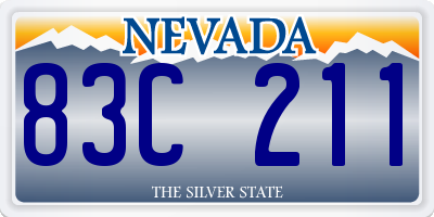 NV license plate 83C211