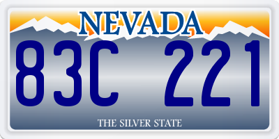 NV license plate 83C221