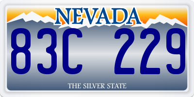 NV license plate 83C229