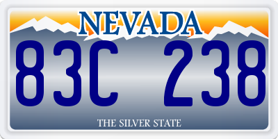 NV license plate 83C238