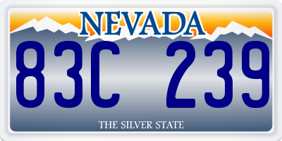NV license plate 83C239