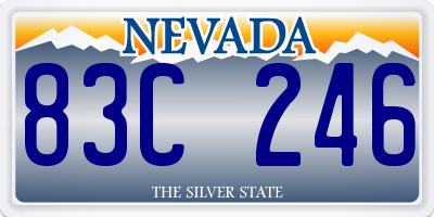 NV license plate 83C246