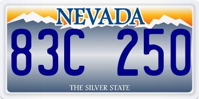 NV license plate 83C250
