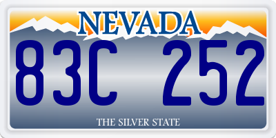 NV license plate 83C252