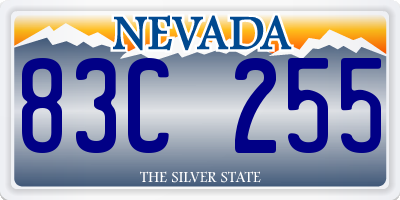 NV license plate 83C255