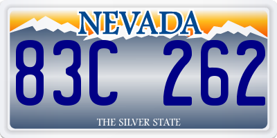 NV license plate 83C262