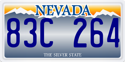 NV license plate 83C264