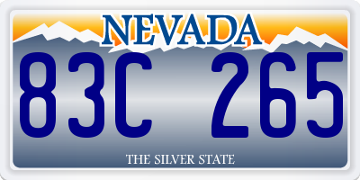 NV license plate 83C265