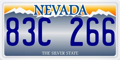 NV license plate 83C266