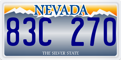 NV license plate 83C270
