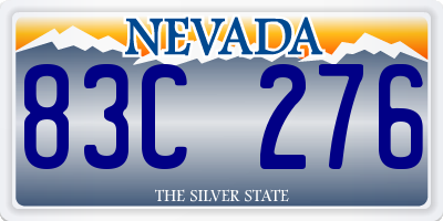 NV license plate 83C276