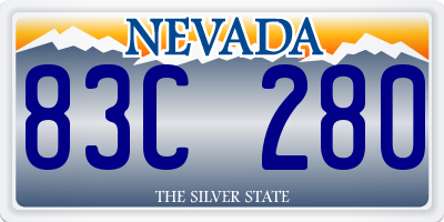 NV license plate 83C280