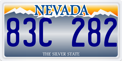 NV license plate 83C282