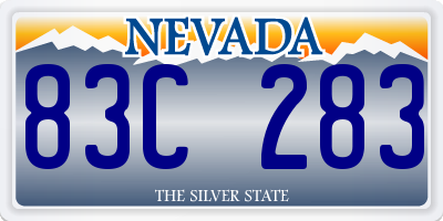 NV license plate 83C283