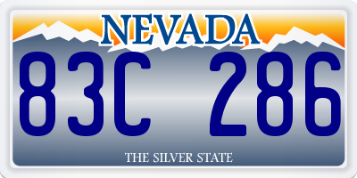 NV license plate 83C286