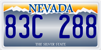 NV license plate 83C288