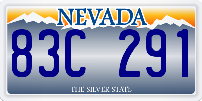 NV license plate 83C291