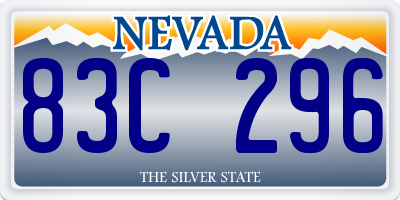 NV license plate 83C296