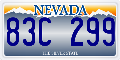 NV license plate 83C299