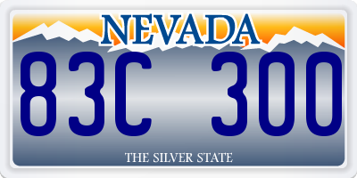 NV license plate 83C300