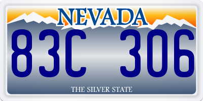 NV license plate 83C306