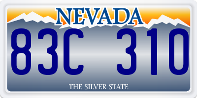 NV license plate 83C310