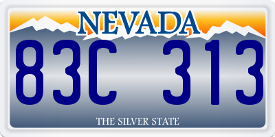 NV license plate 83C313