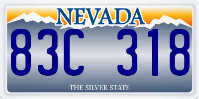 NV license plate 83C318