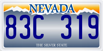 NV license plate 83C319