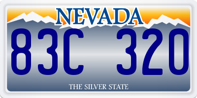 NV license plate 83C320