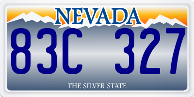 NV license plate 83C327