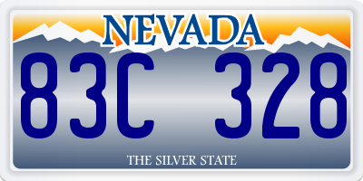 NV license plate 83C328