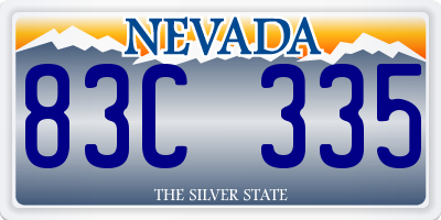 NV license plate 83C335