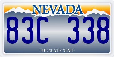 NV license plate 83C338