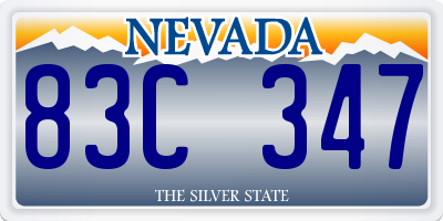 NV license plate 83C347