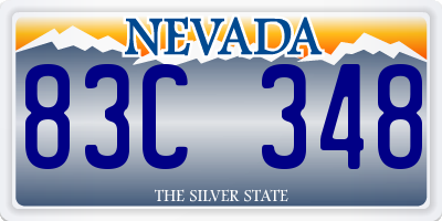 NV license plate 83C348