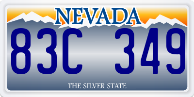 NV license plate 83C349